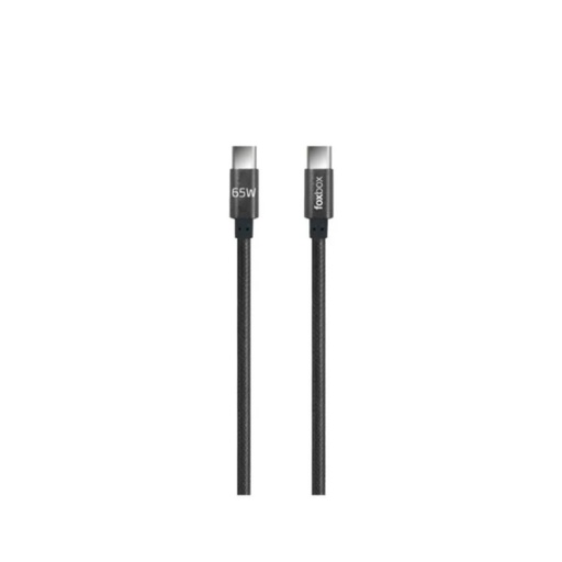 [CAFBROUNDPROLTCNE] Cable Foxbox Round Pro 1.25 Metros Lightning Tipo C Negro 