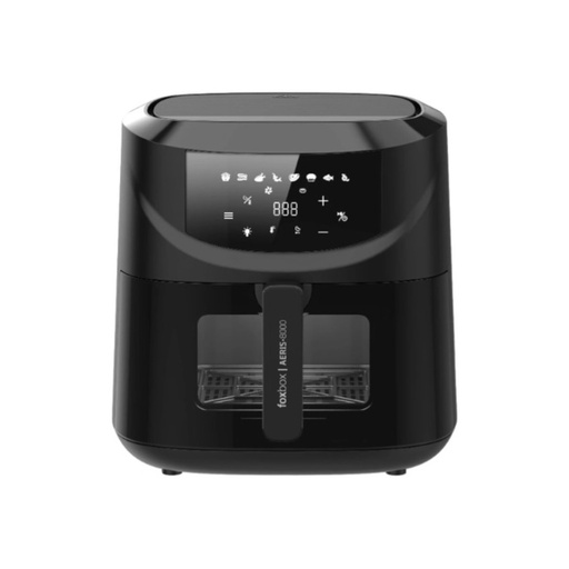 [AERIS-8000NV-EU] Freidora De Aire Foxbox Sin Aceite 8 Litros AirFryer 240v Negro EU PLUG